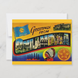 Retro Oklahoma Välkomst vykort