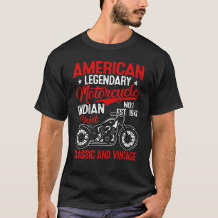 Retro Old Biker American Motorcycle Vintage Motocr T Shirt