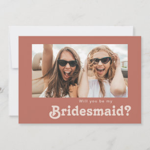 Retro Old Ro Photo Bridesmaid Frieri kort