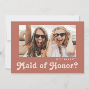 Retro Old Ro Photo Maid of honor Frieri kort