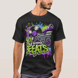 Retro Old school Beats Graphic T-Shirt - Vinyl