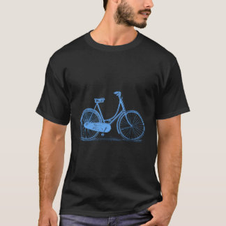 Retro Old school Bike Bicycle Teckning Illustratio T Shirt
