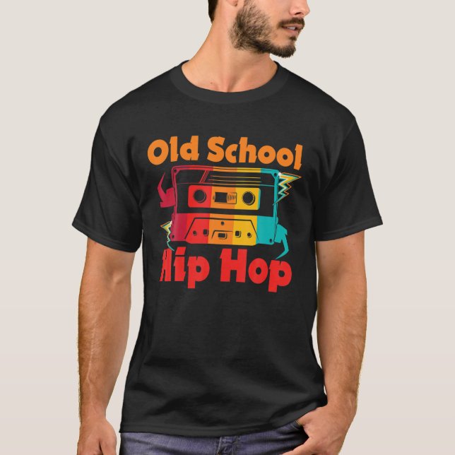 Retro Old school Graffiti Cassette Hip hop 80S 90S T Shirt (Framsida)