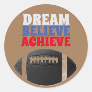 Retro Old Stil Vintage 50s Football Motivational Runt Klistermärke