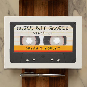 Retro Oldie men Goodie Cassette Tape Bröllop Gästböcker