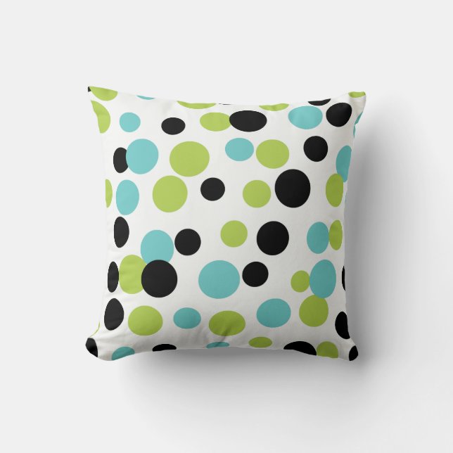Retro Olive Dots Pillow Kudde (Framsida)