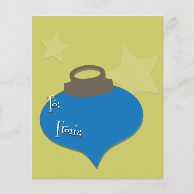 Retro Olive Ornament jul Flygblad (Framsidan)