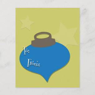 Retro Olive Ornament jul Flygblad