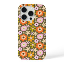 Retro olivgrön abstrakt blomsterprakt
