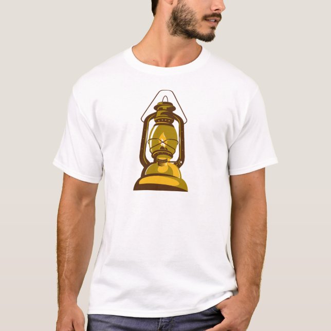 retro olje- lampa för kerosene tee (Framsida)