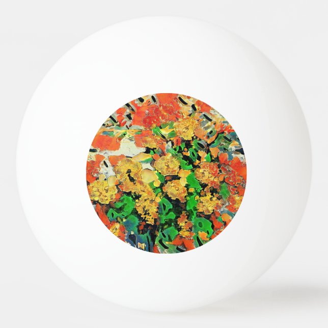 Retro-Oljemålningen: Van Gogh Monet Pingisboll (Framsidan)