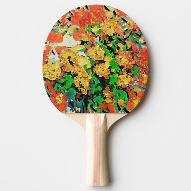Retro-Oljemålningen: Van Gogh Monet Pingisracket (Framsidan)