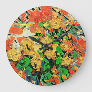 Retro-Oljemålningen: Van Gogh Monet Stor Klocka