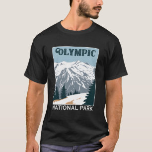 Retro Olympic National Park Mountain Camping Souve T Shirt