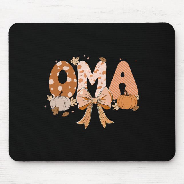 Retro Oma Coquette Bows Leopard Fall Thanksgiving Musmatta (Framsidan)