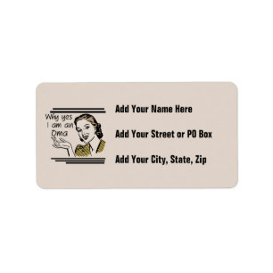 Retro Oma Tshirts och gåvor Adressetikett