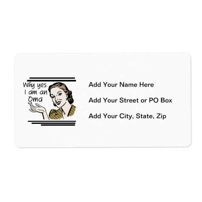 Retro Oma Tshirts och gåvor Fraktsedel (Framsidan)