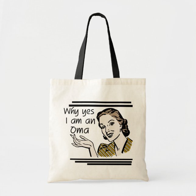 Retro Oma Tshirts och gåvor Tygkasse (Framsidan)