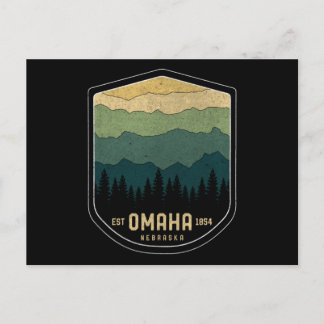 Retro Omaha Nebraska NE State Mountains Vintage Vykort