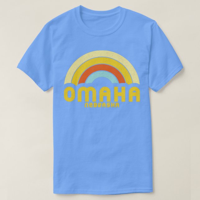Retro Omaha Nebraska T Shirt (Design framsida)
