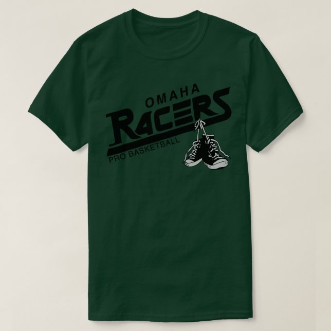 Retro Omaha Racers Basketball 1990 T Shirt (Design framsida)