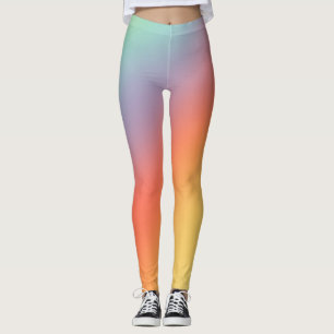 Retro Ombre Pastel Muted Rainbow Trendig   Leggings