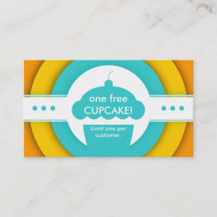 REtro ONE FREE CUPCAKE-kupong Rabattkort