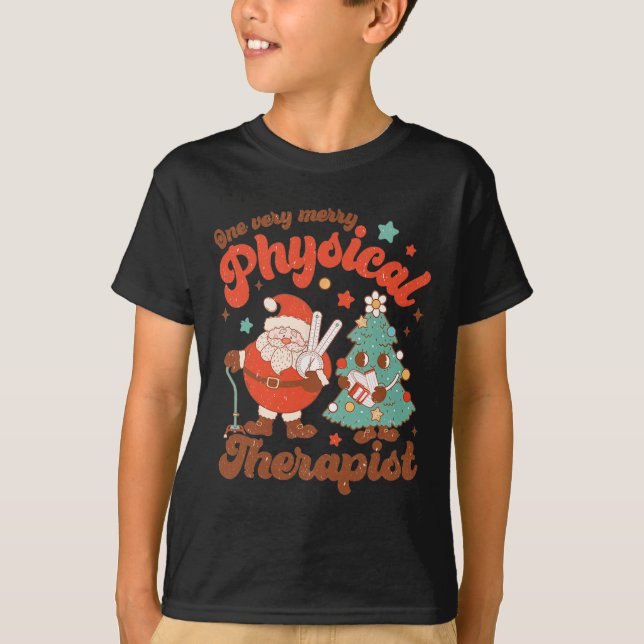 Retro One - mycket dyrbar fysisk terapi Santa Chri T Shirt (Framsida)