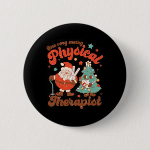 Retro One Mycket Glad Fysioterapeut Santa Chri Knapp