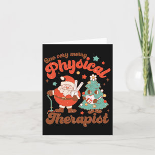 Retro One Mycket Glad Fysioterapeut Santa Chri Kort