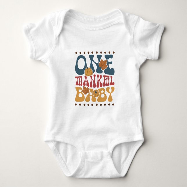 Retro One Tacksam Baby - Säg Dank T Shirt (Framsida)