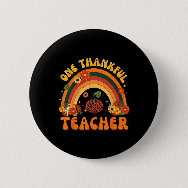 Retro One Thankful Teacher Thanksgiving Fall Manar Knapp (Framsida)