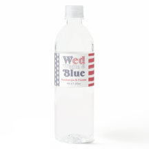 Retro Ons White Blue Bakgård Bröllop Duschar