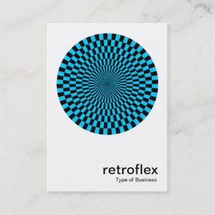 Retro Op Art - Himlar Blue and Black Visitkort