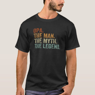 Retro Opa Mannen Myth Legend pappa Grandpa Far T Shirt