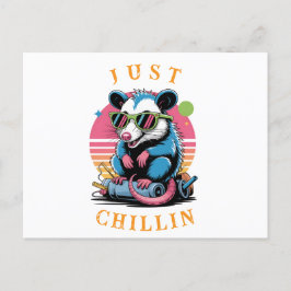Retro Opossum Alternative Hälsning Helg Vykort