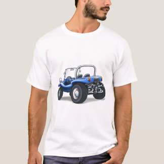 retro öppet för buggy som överträffas i blått t shirt