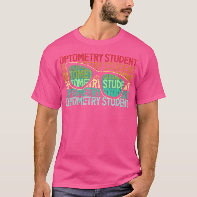 Retro Optometry Student Future Optometrist Öga Doc T Shirt (Framsida)