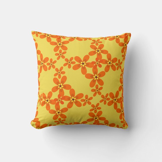 retro orange 1970 för tapet kudde (Framsida)