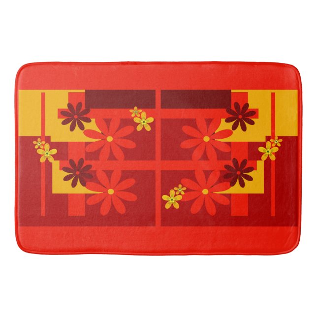 Retro orange 1970-talet badrumsmatta (Framsidan)