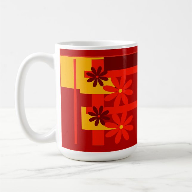 Retro orange 1970-talet kaffemugg (Vänster)