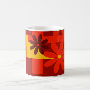 Retro orange 1970-talet kaffemugg