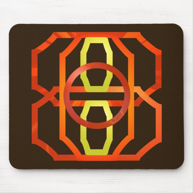 Retro orange 1970-talet musmatta (Framsidan)