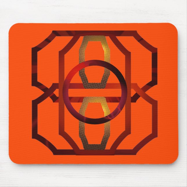 Retro orange 1970-talet musmatta (Framsidan)