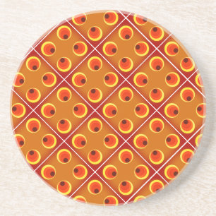 Retro orange 1970-talet underlägg