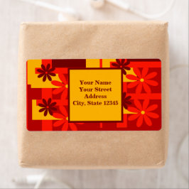 Retro orange 1970's,anpassa fraktsedel