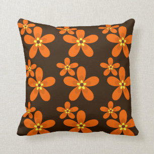 Retro orange 70-tal kudde