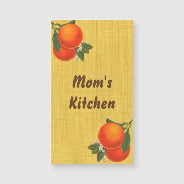 Retro Orange Anpassningsbar Magnetic Affärskort (Framsida)