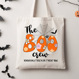 Retro Orange Black Boo Crew Bus eller godis Tote Tygkasse