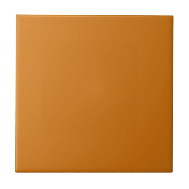 Retro Orange Brown Solid Färg Tile Kakelplatta (Framsidan)